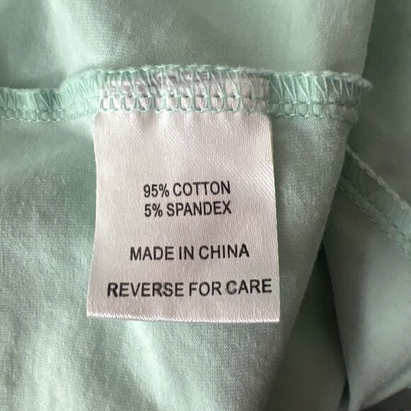 Every Body Every Wear Dress Women Small Green Ringer Stretch Short Sleeve Cotton - Picture 6 of 14